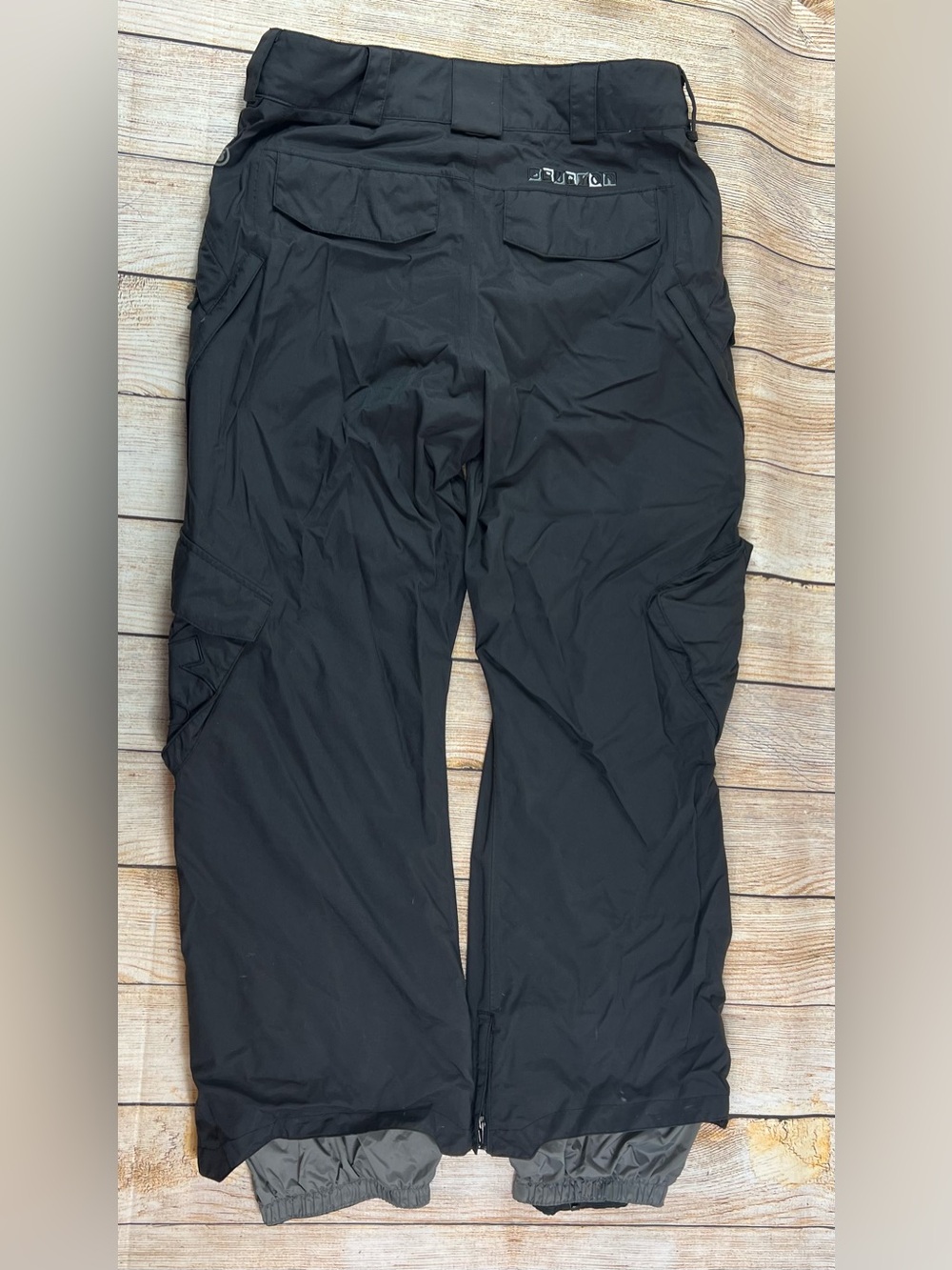 Mens Burton Cargo Snow Board Mesh Lined Adjustable Black Pants Size Large